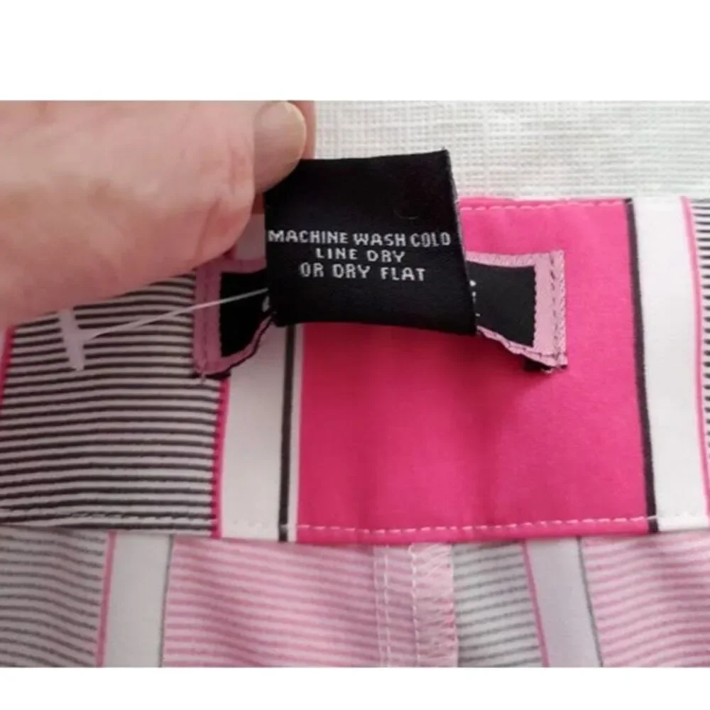 Golftini NWOT Rodeo Drive Striped Golf Skort Womens Size 0 Pink Activewear